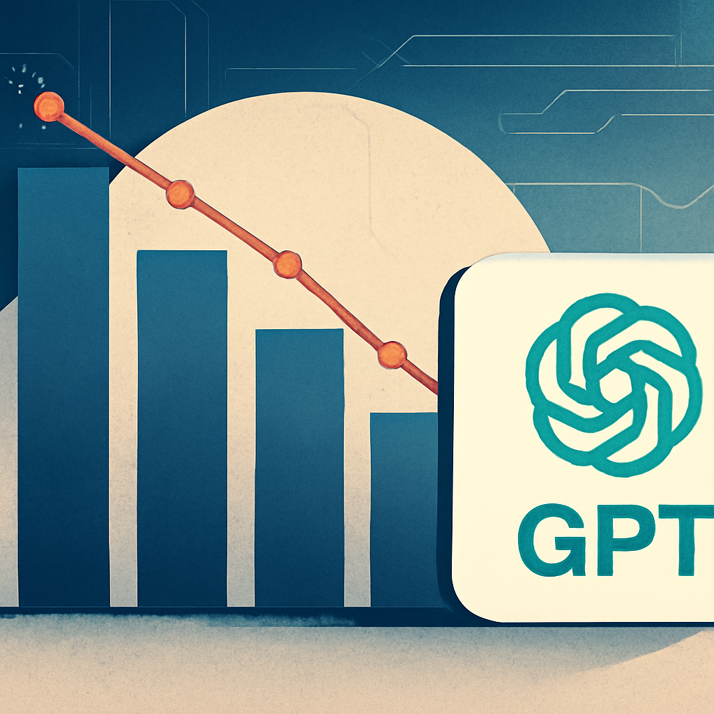ChatGPT's Market Share Dips Below 50% for the First Time