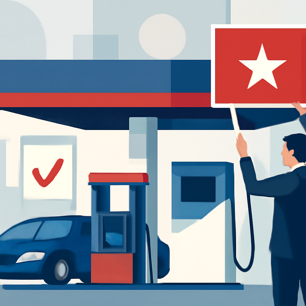 Gas Station Rebranding Emerges as Unconventional Political Marketing Tactic