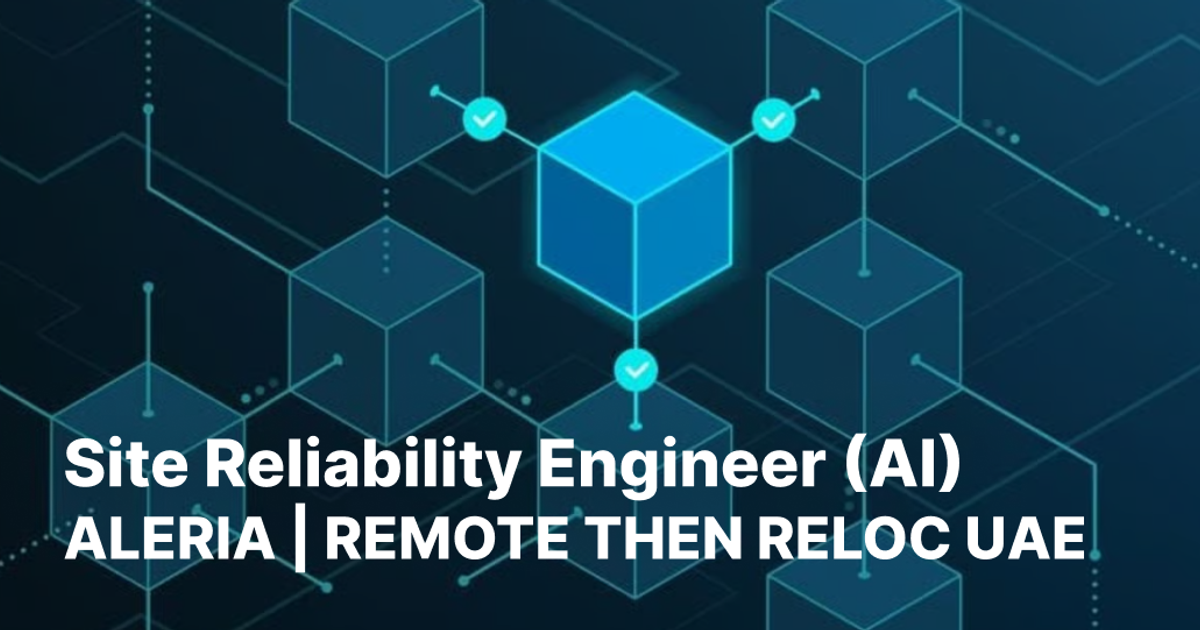 Site Reliability Engineer (AI) — Aleria LLC