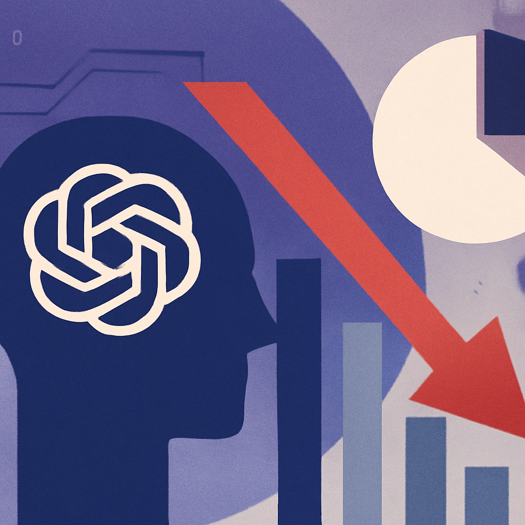 ChatGPT's Market Share Falls Below 50% Amid Rising Competition