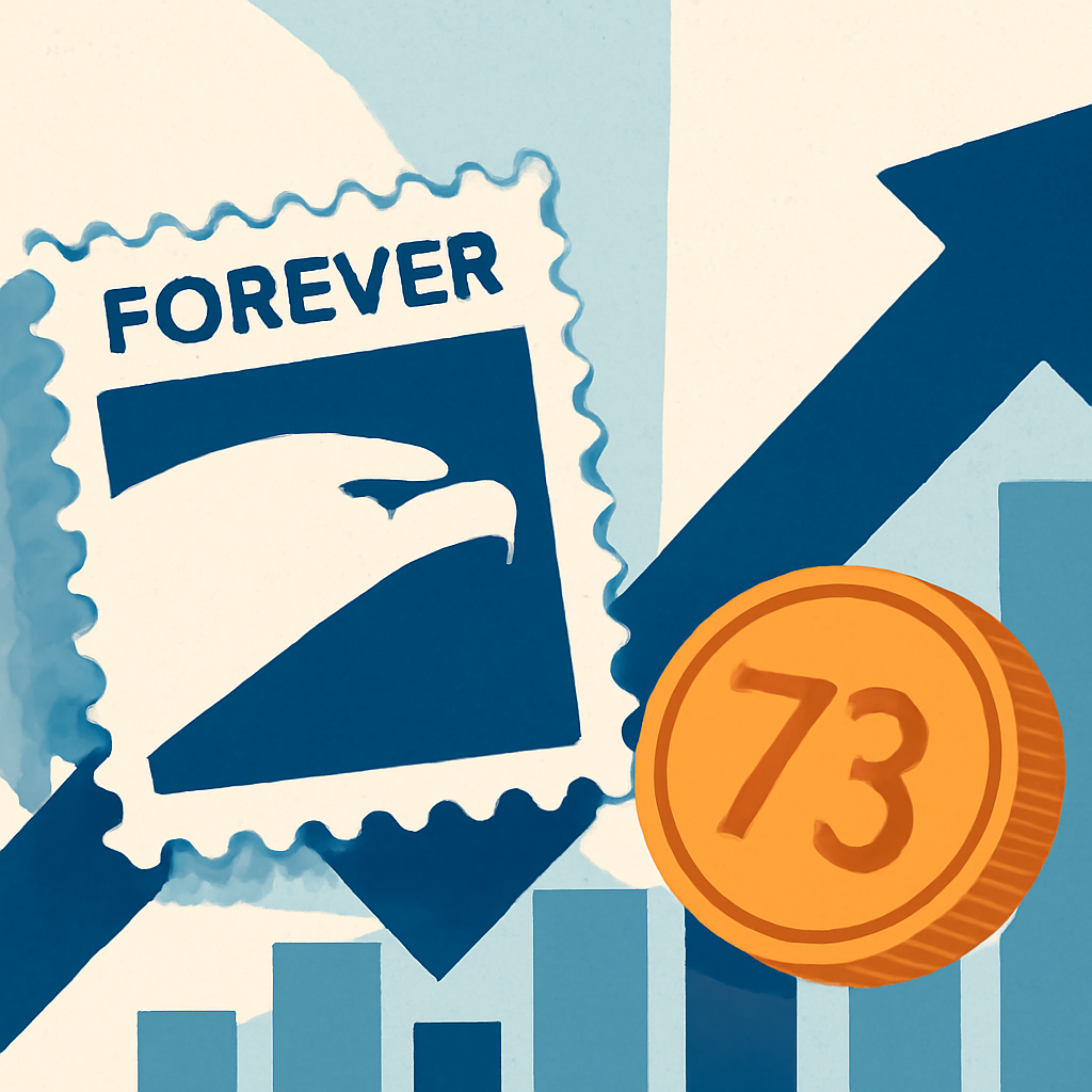Цена на марки Forever USPS вырастет до 73 центов в июле